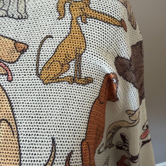 Made in Italy One Size Dog Lovers Dolman Sleeve Lightweight Sweater - Picture 8 of 9